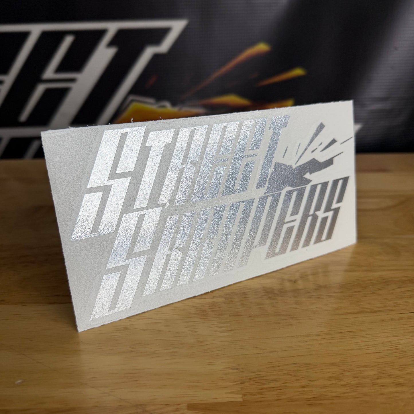 Small Solid Chrome Street Skrapers Decal