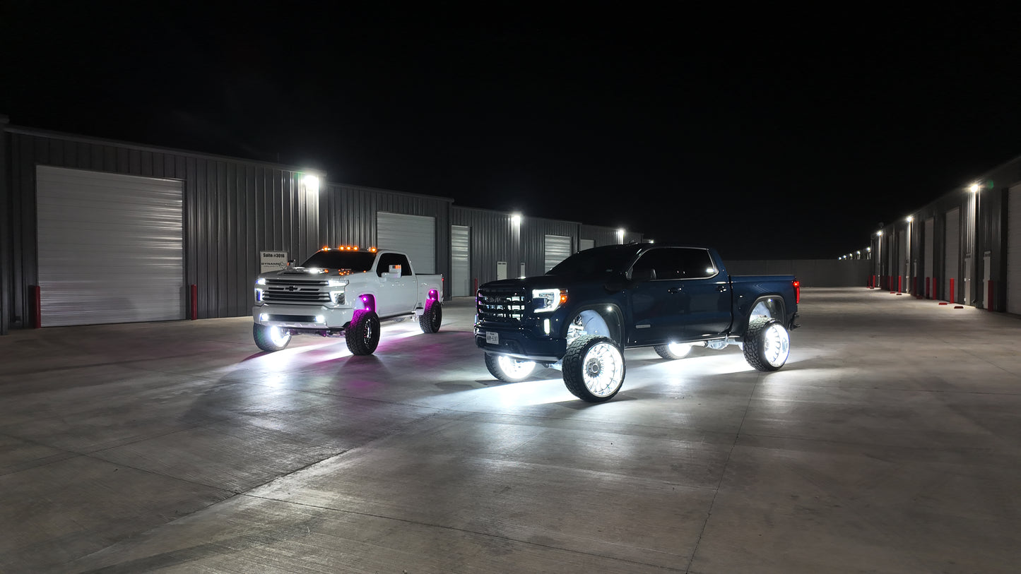 5 Row Pure White Wheel Lights