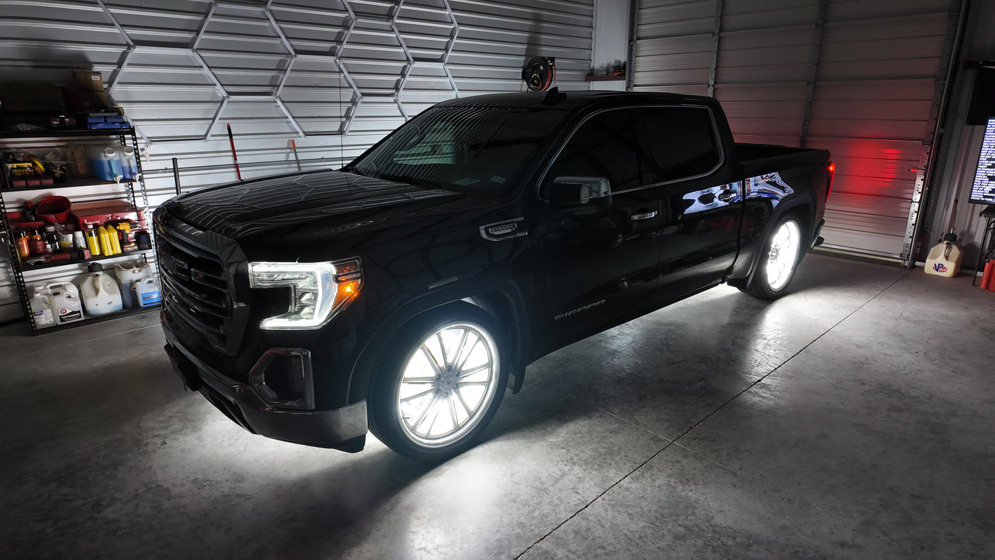 10 Row Pure White Wheel Lights